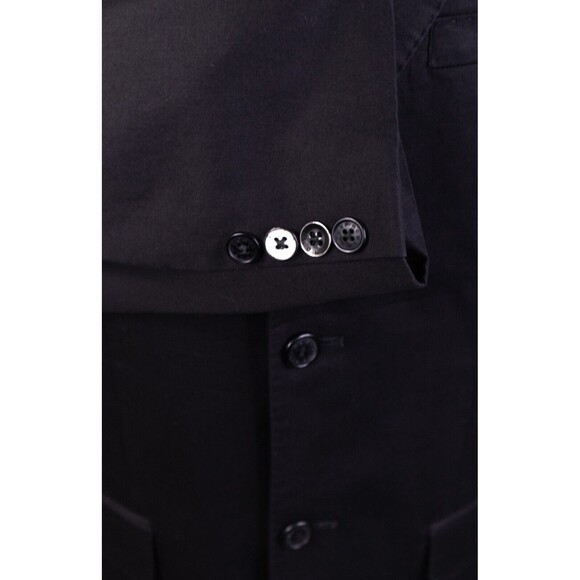 Howe NORDSTROM Mens Sport Coat Blazer Suit Jacket Two Button Black 44R Slim Fit - Picture 8 of 14